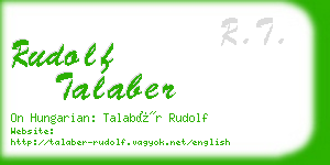 rudolf talaber business card